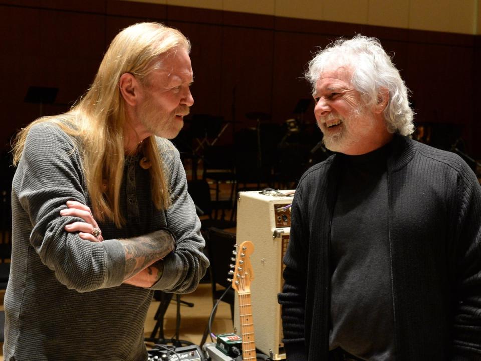 The Allman Brothers Band’s Gregg Allman with Leavell in 2014 (Getty)
