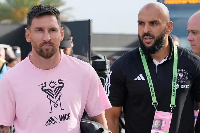 Desde que llegó a Miami, Lionel Messi es cuidado en todo momento por su guardaespaldas, Yassine Cheuko