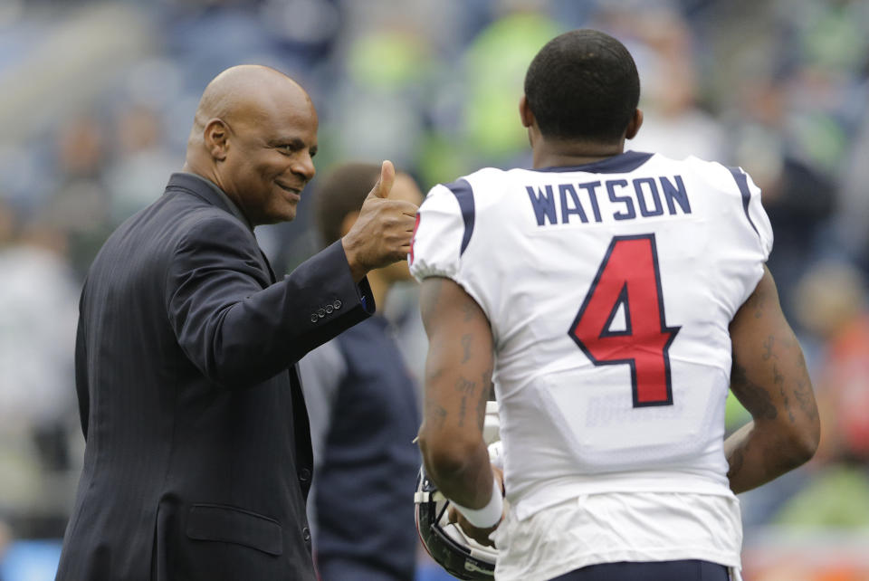 Deshaun Watson has quickly become a fantasy stud since taking over the starting QB job for the Texans. (AP Photo/Stephen Brashear)