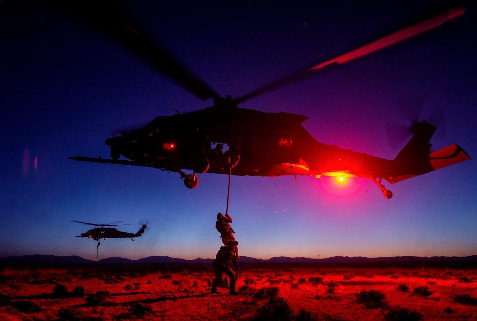 Air Force 24th Special Tactics Squadron Black Hawk helicopter