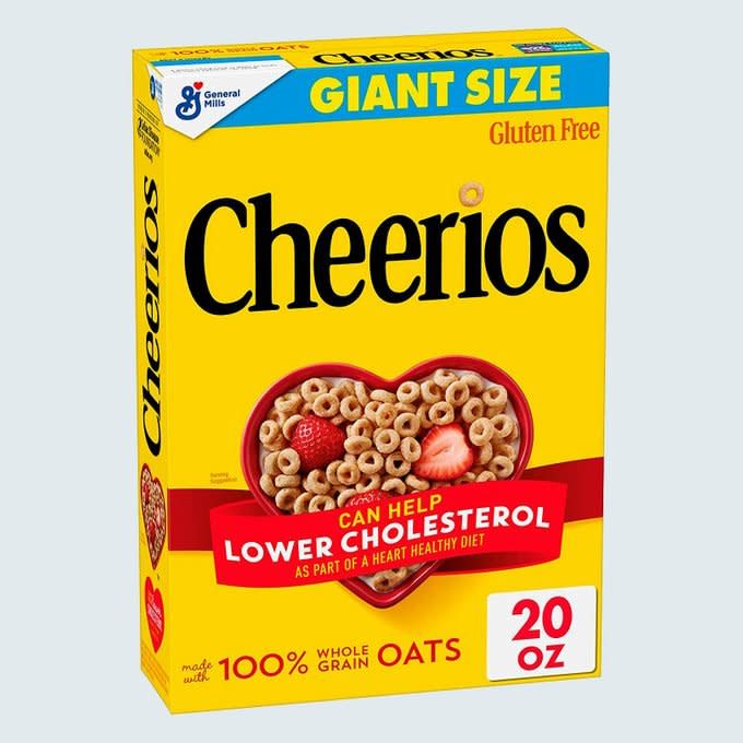 <a href="https://www.amazon.com/Cheerios-Gluten-Breakfast-Cereal-Giant/dp/B07CX3GRY1/ref=sr_1_4?dchild=1&keywords=cheerios&qid=1616705062&s=grocery&sr=1-4" rel="nofollow noopener" target="_blank" data-ylk="slk:Cheerios;elm:context_link;itc:0;sec:content-canvas" class="link rapid-noclick-resp">Cheerios</a><span class="site_url"><a href="https://www.amazon.com/Cheerios-Gluten-Breakfast-Cereal-Giant/dp/B07CX3GRY1/ref=sr_1_4?dchild=1&keywords=cheerios&qid=1616705062&s=grocery&sr=1-4" rel="nofollow noopener" target="_blank" data-ylk="slk:amazon.com;elm:context_link;itc:0;sec:content-canvas" class="link rapid-noclick-resp">amazon.com</a></span><span class="product_price">$4.04</span>