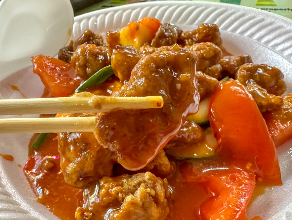 yuet loy cooked food - sweet sour pork