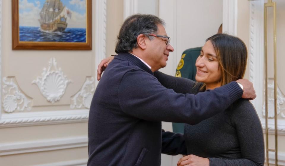 Laura Sarabia y presidente Gustavo Petro. Foto: Presidencia