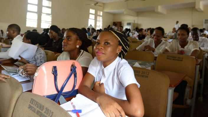 University students in a classroom