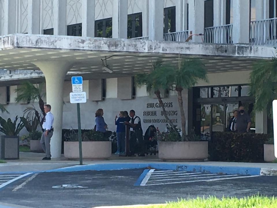 The Paul G. Rogers Federal Building U.S. Courthouse will be the site for today's hearing in West Palm Beach, Fla., on August 18, 2022.