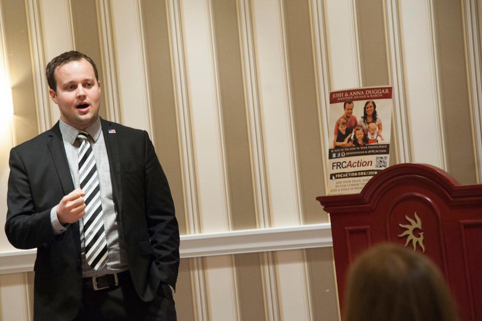 Josh Duggar speaks during the 42nd annual Conservative Political Action Conference (CPAC) at the Gaylord National Resort Hotel and Convention Center on February 28, 2015 in National Harbor, Maryland.