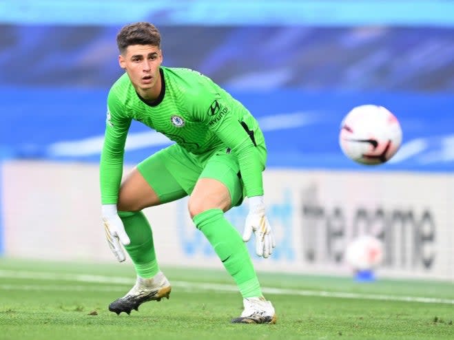 Chelsea goalkeeper Kepa Arrizabalaga has struggledReuters