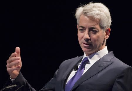 William Ackman, founder and CEO of hedge fund Pershing Square Capital Management, speaks during the Sohn Investment Conference in New York May 4, 2015. REUTERS/Brendan McDermid