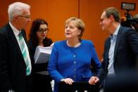 German Chancellor Merkel meets leaders of federal states at the Chancellery in Berlin