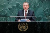 Belarus' Foreign Minister Makei addresses the 74th session of the United Nations General Assembly at U.N. headquarters in New York City, New York, U.S.