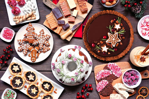 xmas - spread of desserts