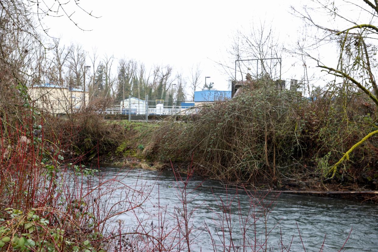 Silverton has been fined $42,130 for exceeding permitted effluent limits at its wastewater treatment facility, endangering aquatic life in Silver Creek, which is shown here flowing past the treatment plant.