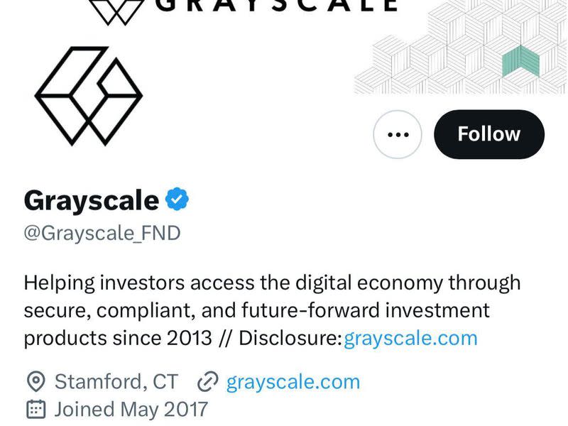 @Grayscale_FND copies @Grayscale's real account details (X)