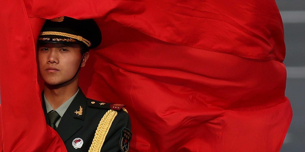 china flag soldier