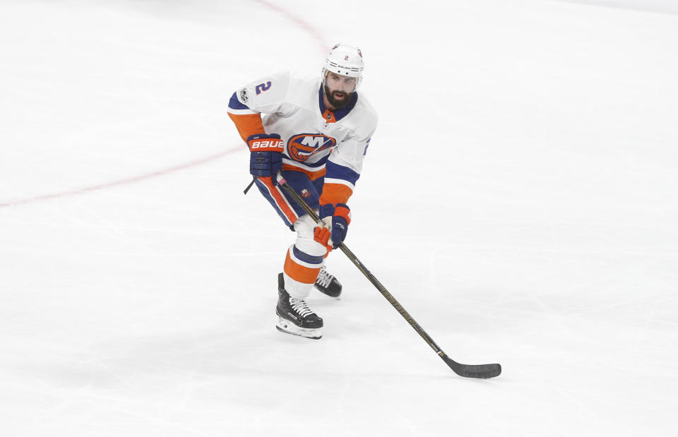 New York Islanders’ Nick Leddy isn’t available in all leagues but should have a higher ownership percentage. (AP Photo/Jim Mone)