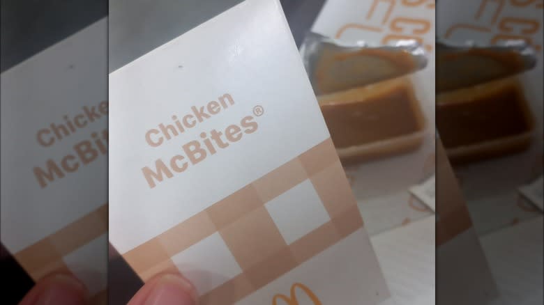 A McDonald's McBites box