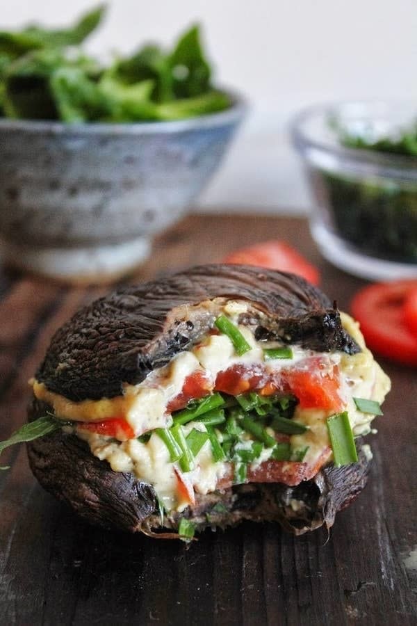 Portobello Mushroom Cashew Cheeseburgers