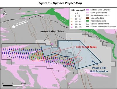 Figure 1 - Opinaca Project Map (CNW Group/Targa Exploration Corp.)