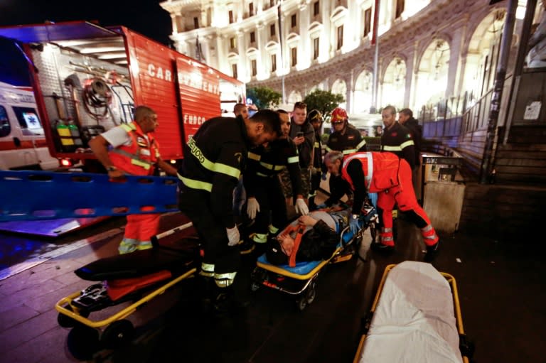 Many of those injured were fans of CSKA Moscow, who were playing Roma on Tuesday night