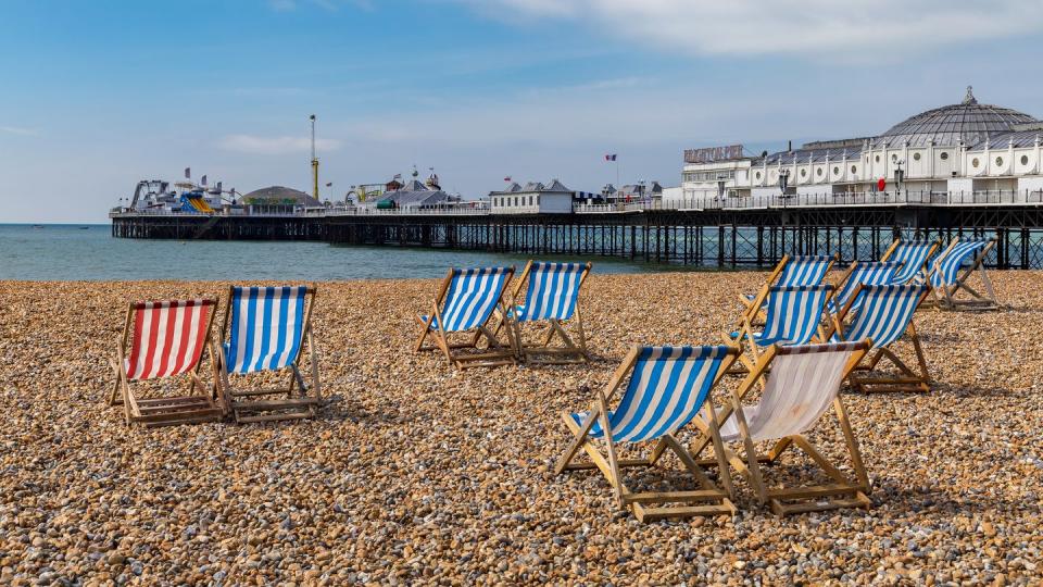 <p>Thanks to its length and breadth, the pebbled beach in Brighton is absolutely magnificent. Activities available range from everything from canoeing to kite boarding and windsurfing, but if you don't fancy getting wet? Head to the pier for fish and chips or penny games. </p><p><a class="link " href="https://www.airbnb.co.uk/" rel="nofollow noopener" target="_blank" data-ylk="slk:FIND AN AIRBNB;elm:context_link;itc:0;sec:content-canvas">FIND AN AIRBNB</a></p>
