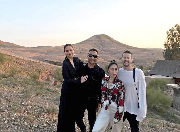 Chrissy Teigen and John Legend in Morocco