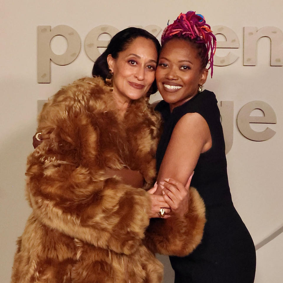 Tracee Ellis Ross and Erika Alexander attends the 3rd Annual Fifteen Percent Pledge Gala at Paramount Studios on February 03, 2024 in Los Angeles, California.