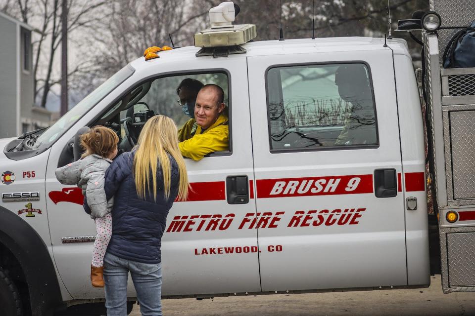 Firefighters and residents who returned to still-standing homes were exposed to smoke and gases from the fire. <a href="https://www.gettyimages.com/detail/news-photo/kennedy-reynolds-of-erie-colorado-holds-her-daughter-belle-news-photo/1237485835" rel="nofollow noopener" target="_blank" data-ylk="slk:Marc Piscotty/Getty Images;elm:context_link;itc:0;sec:content-canvas" class="link ">Marc Piscotty/Getty Images</a>