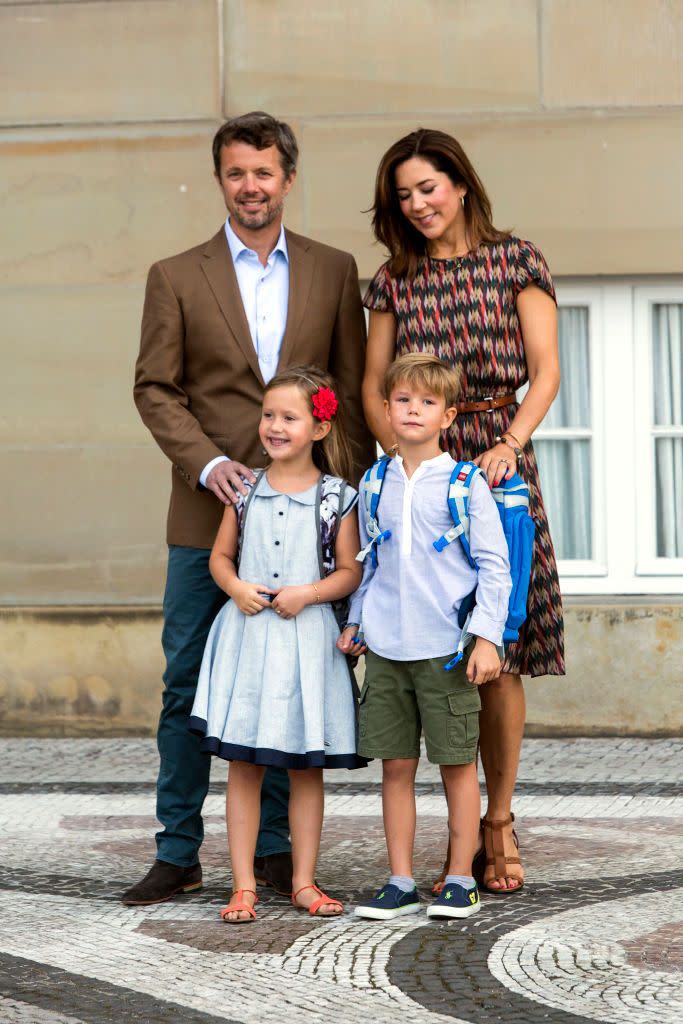 prince vincent and princess josephine of denmark first day at school
