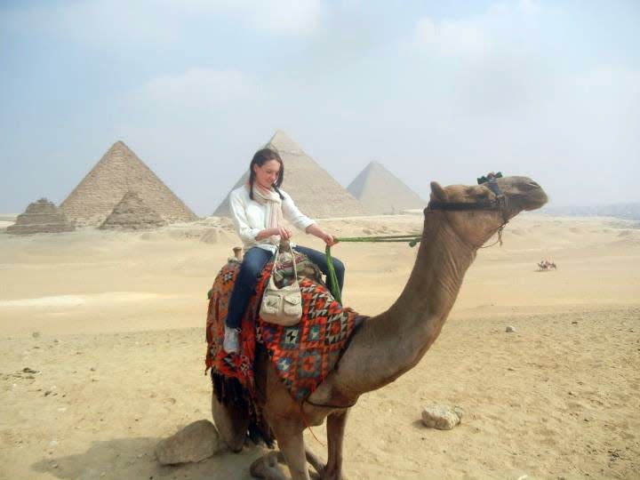 Amber Bourke is pictured during a 2011 trip to Egypt, where she discovered the extreme sport of freediving and learned that she has a natural talent for it.