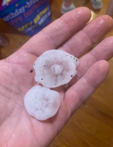 Hail in Manchester (Courtesy: Jon Davis)