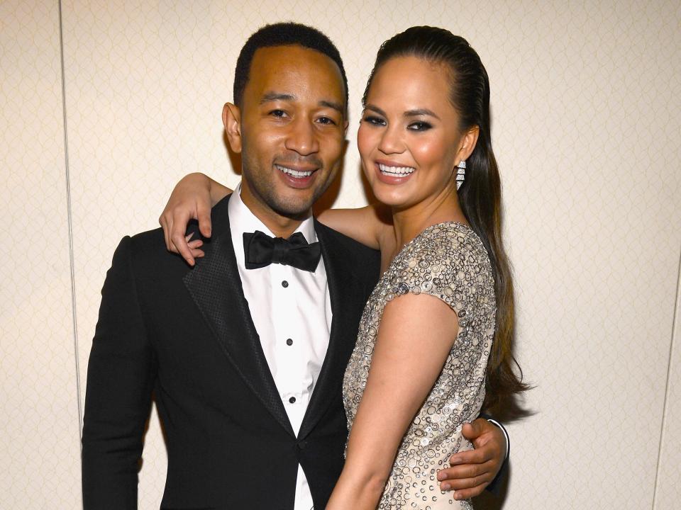 John Legend and Chrissy Teigen on April 27, 2013 in Washington, DC