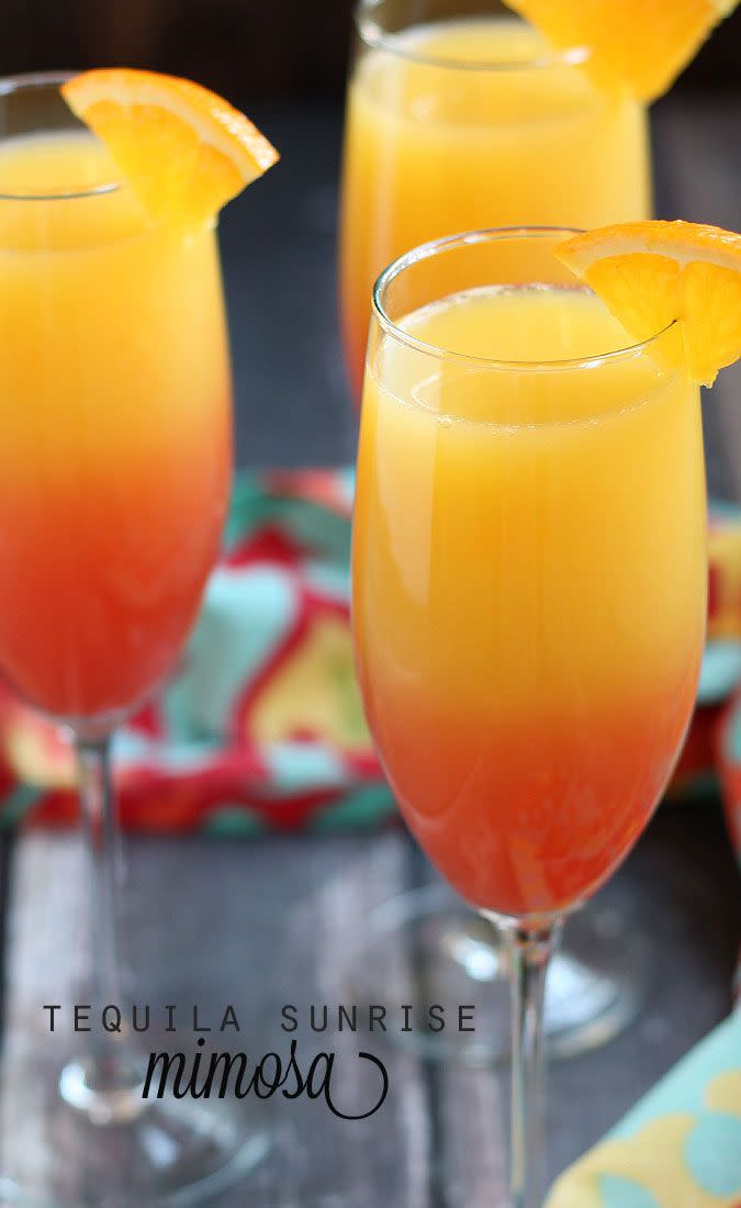 Tequila Sunrise Mimosas