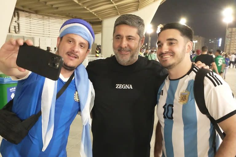 Daniel Angelici en el estadio Lusail, en Doha, el sábado en la previa del partido con México