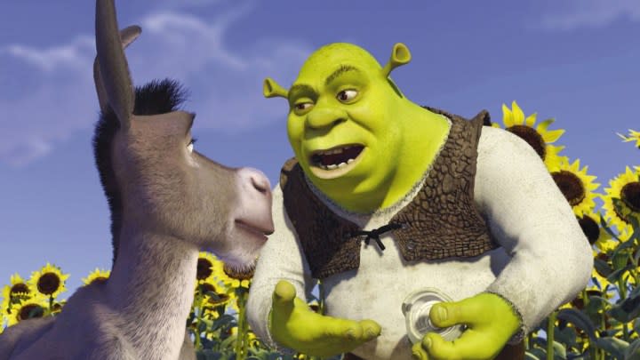 Shrek talks down to Donkey in Shrek.