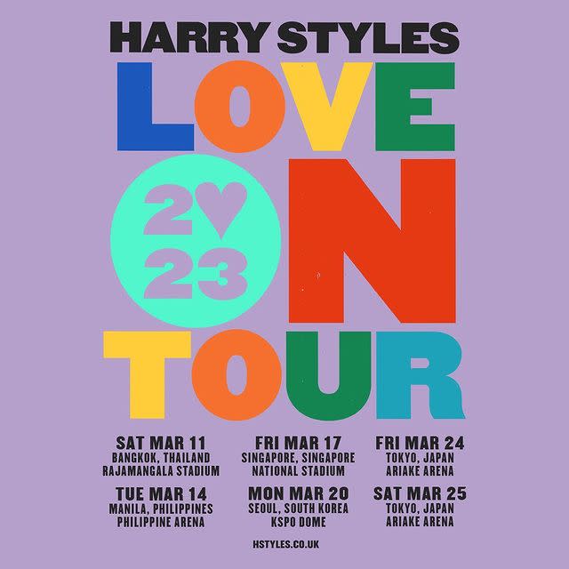 Love on tour dates Asia