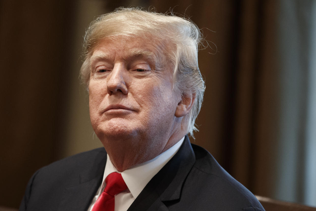 President Trump at a meeting with newly elected governors in the Cabinet Room of the White House on Thursday. (Photo: Evan Vucci/AP)