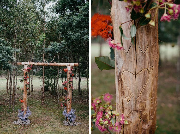 'There was a lot of work': The arbour, made by hand. Source: Mitch Pohl Photography