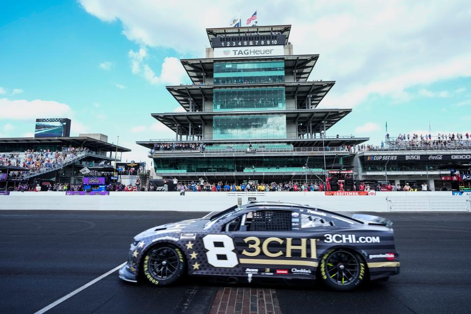 Reddick crossed the famed yard of bricks, under the checkers and in front of the Indy pagoda, to claim his second career Cup Series victory and his second in the month of July.