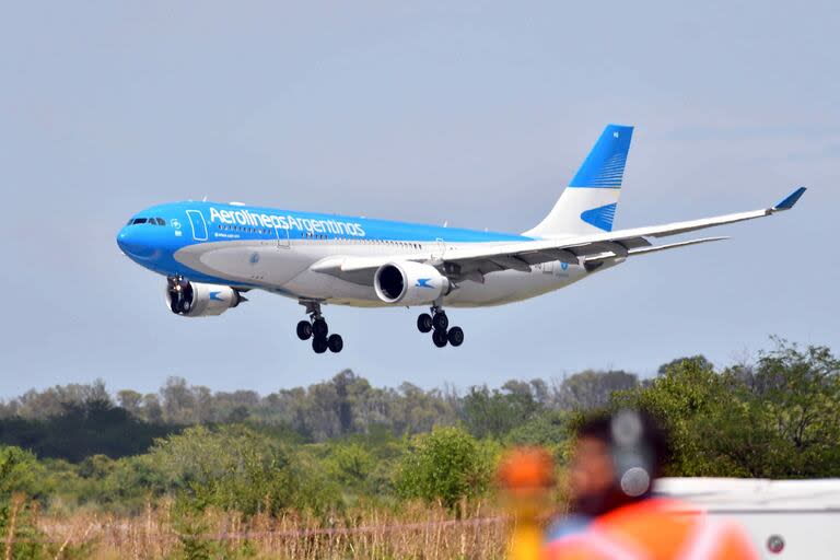 Un avión de Aerolíneas Argentinas