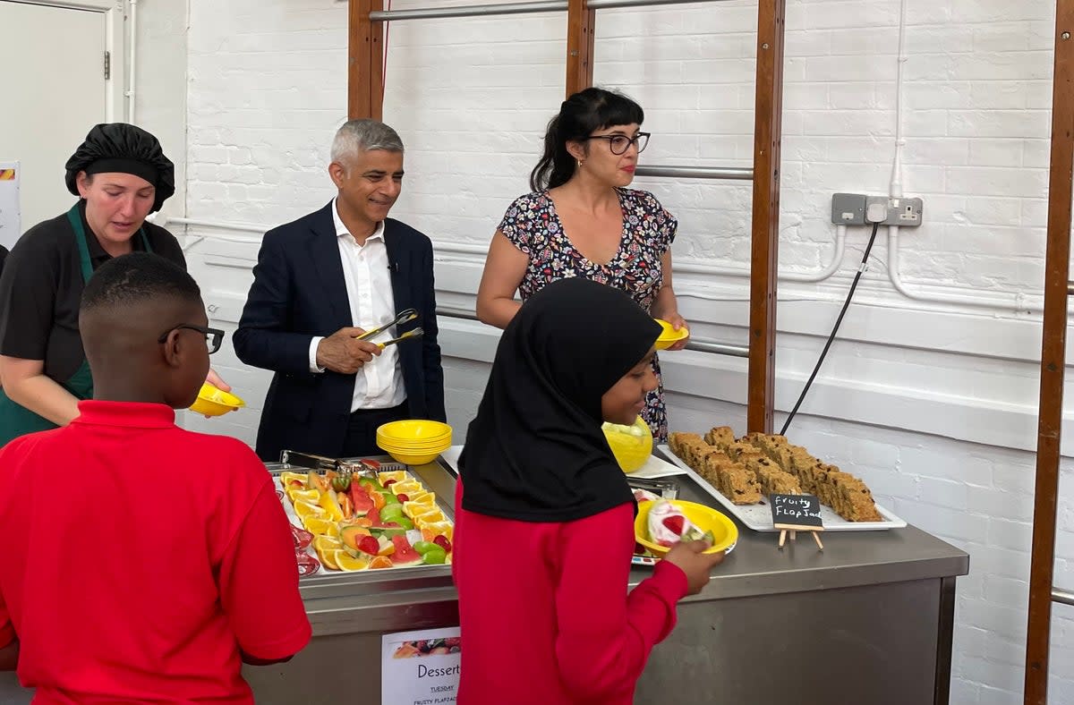 Sadiq Khan pictured during a September visit to Newport Primary School in Waltham Forest borough (Noah Vickers/Local Democracy Reporting Service)