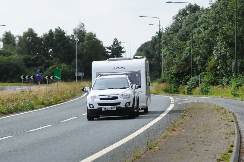 Car towing a caravan (file picture)