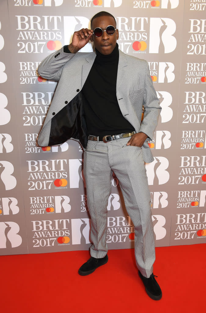 <p>Skepta is the ultimate muse when it comes to street style dressing. Whether it’s his sharp tailoring and sunnies combo or latest fashion line, what’s not to love? <em>[Photo: Getty]</em> </p>