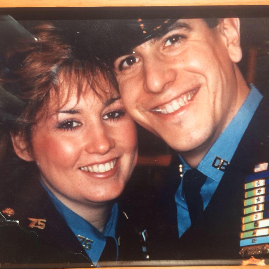Kathy Vigiano with her husband, Joe, who died on 9/11.
