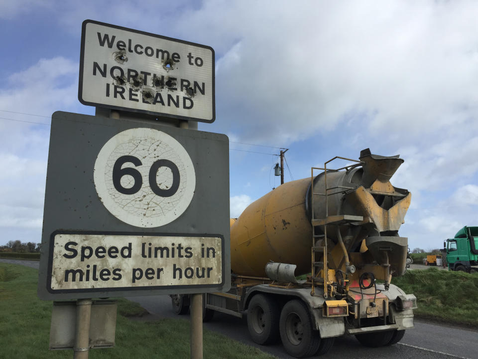 A border crossing between County Fermanagh and County Cavan in Northern Ireland. Photo: PA