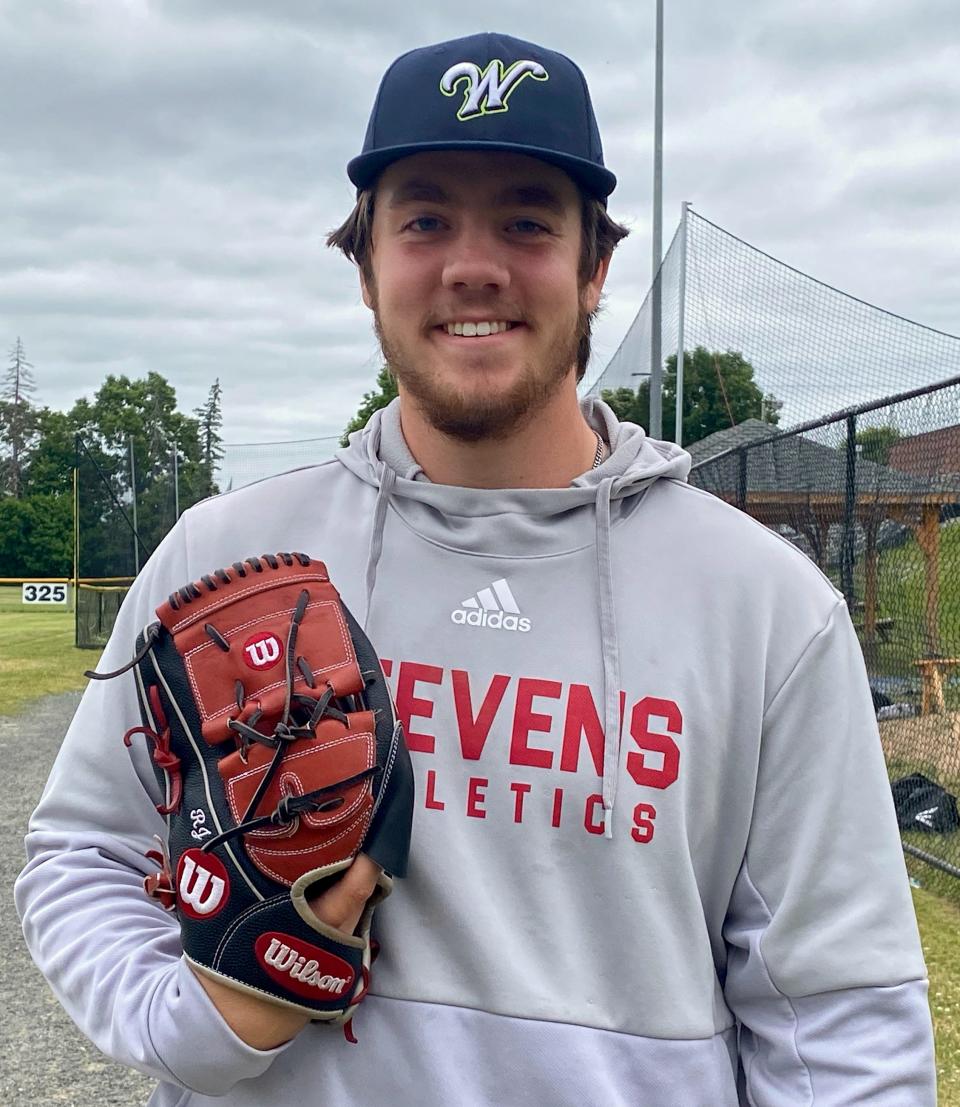 Worcester Bravehearts relief pitcher Axel Johnson has struck out 20 in just 10⅔ innings while posting a 2.53 ERA this summer.