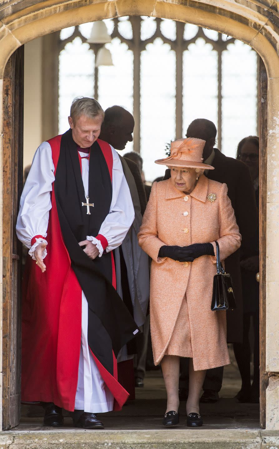 <p>Queen Elizabeth II attending church at Hillington on January 17, 2016. </p>