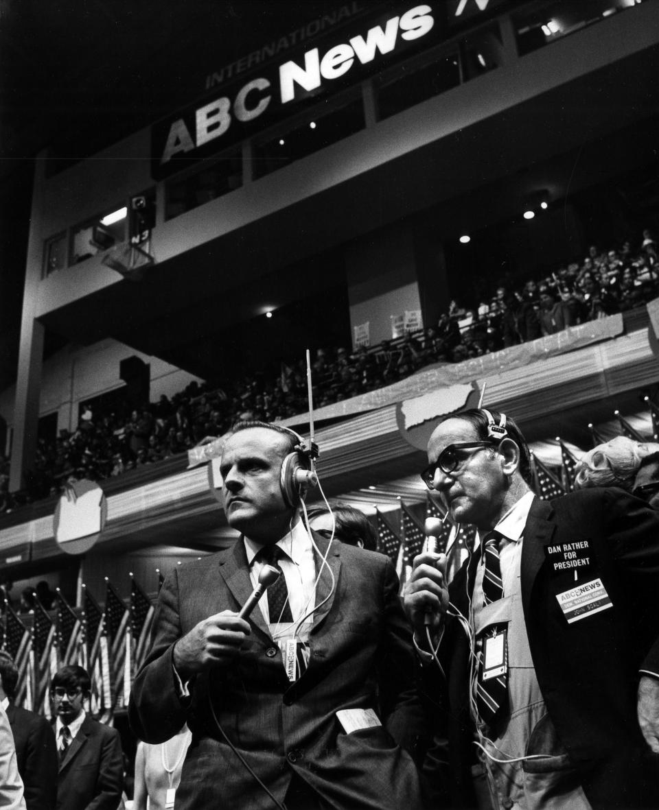 ABC NEWS - ELECTION COVERAGE 1968 - "1968 Democratic National Convention" - Airdate August 29, 1968. BOB CLARK, JOHN SCALI (American Broadcasting Companies, Inc.)