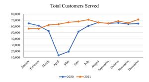 The number of salons for which comparable financial and customer data is available.