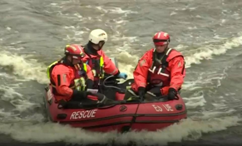 Emergency services search for student Thomas Jones, 18, in Worcester after he was last seen on Wednesday. (BBC)