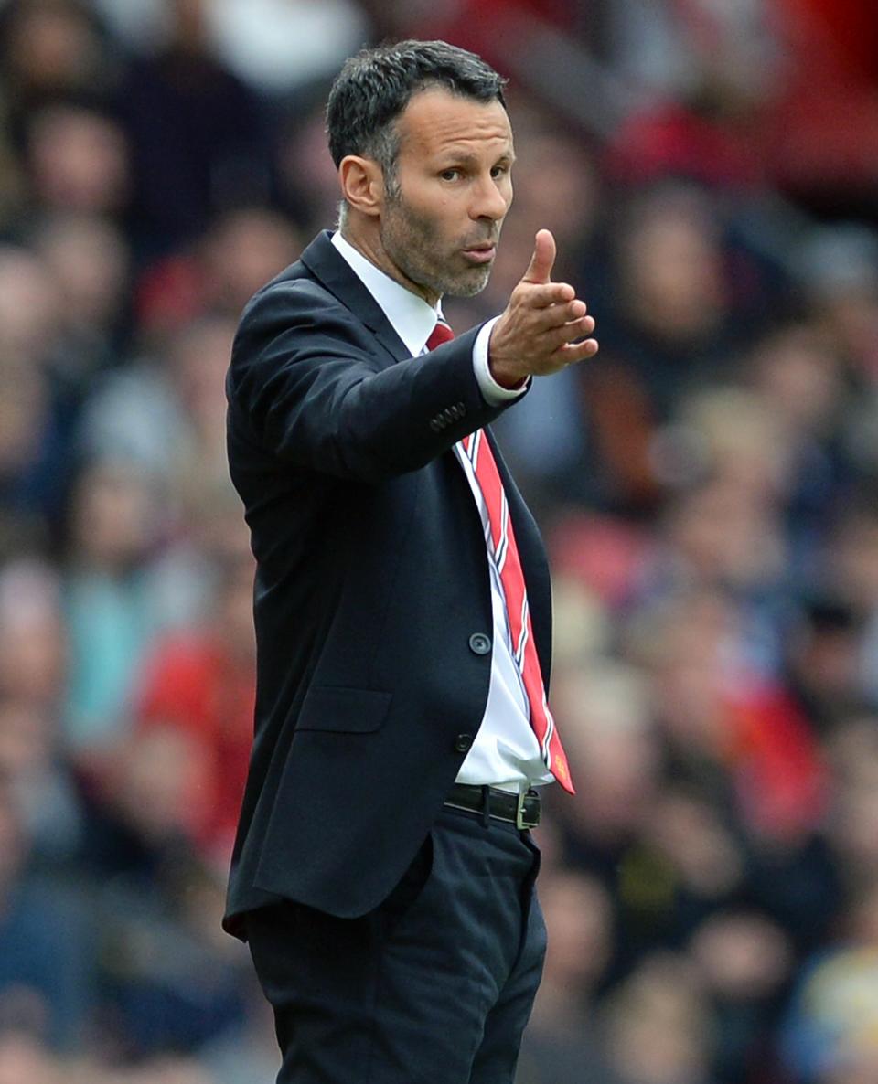 Manchester United's manager Giggs reacts during their English Premier League soccer match against Norwich City at Old Trafford in Manchester